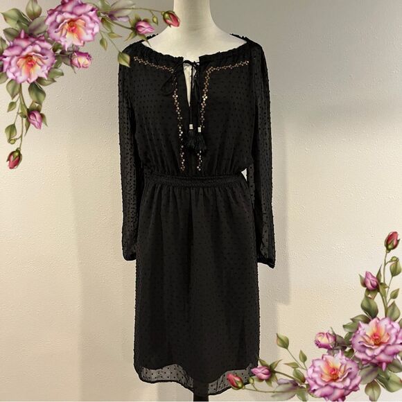 Altuzarra for Target Black long sleeve Dress with gold sequin size small - Picture 1 of 12